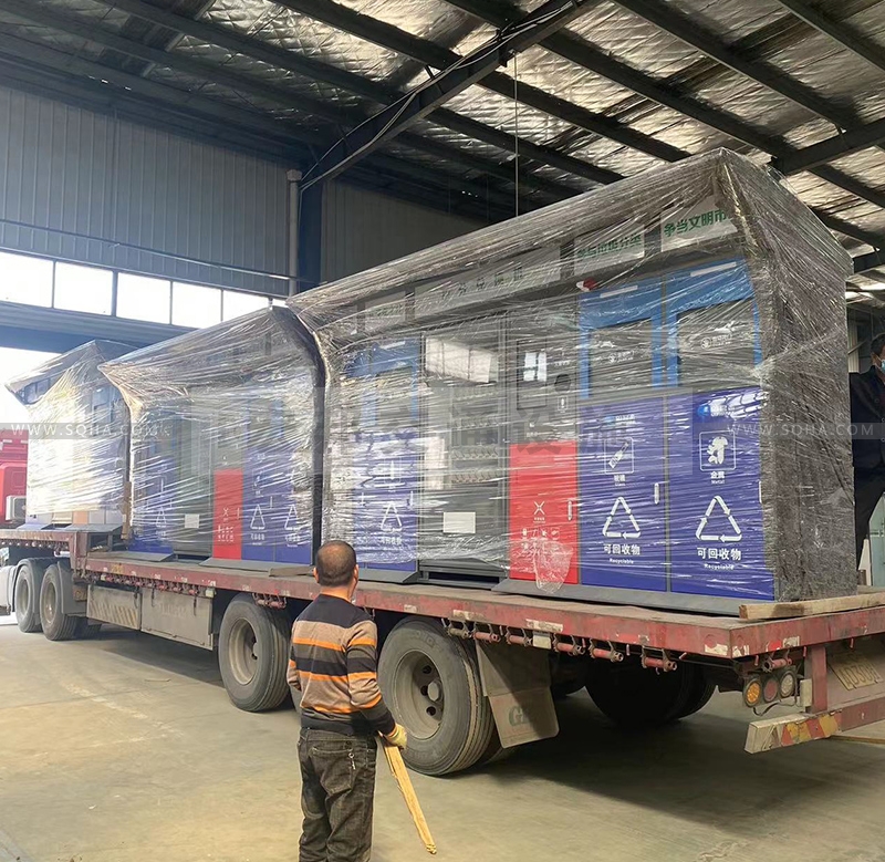 智能垃圾箱生產廠家發(fā)貨案例