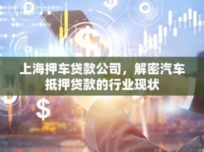上海押車(chē)貸款公司，解密汽車(chē)抵押貸款的行業(yè)現(xiàn)狀