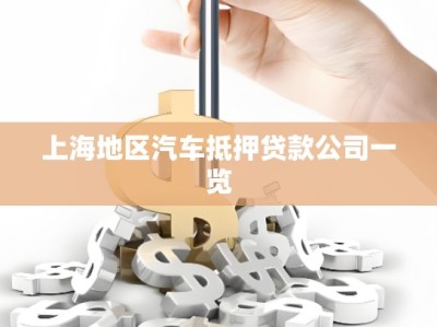 上海地區(qū)汽車抵押貸款公司一覽